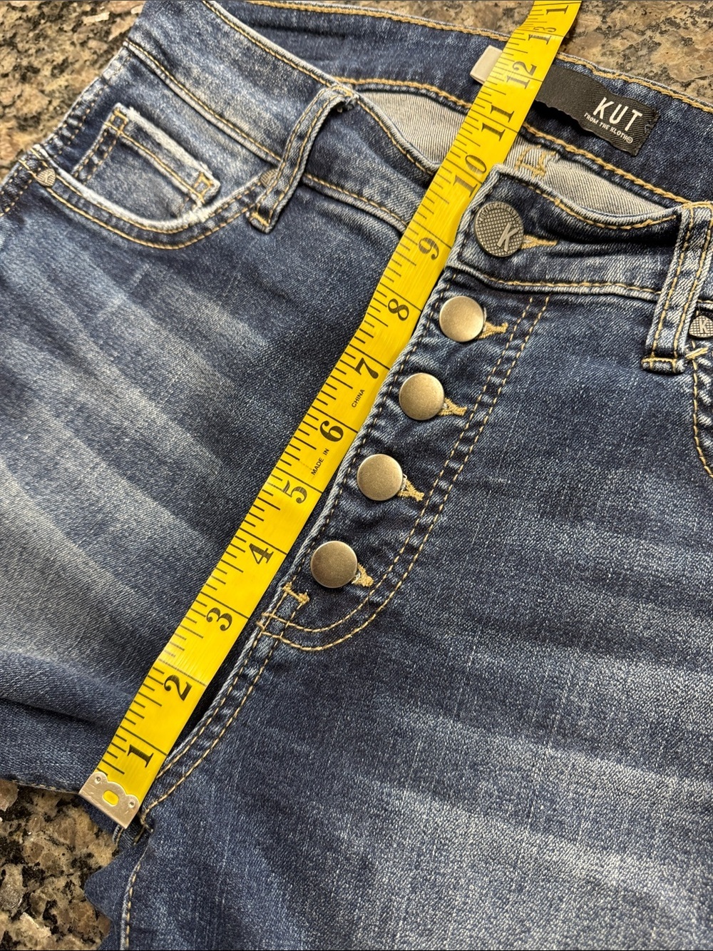 Kut from the Kloth Dark Wash High-Rise Button-Fly Skinny ankle Jeans 6 - Picture 11 of 12